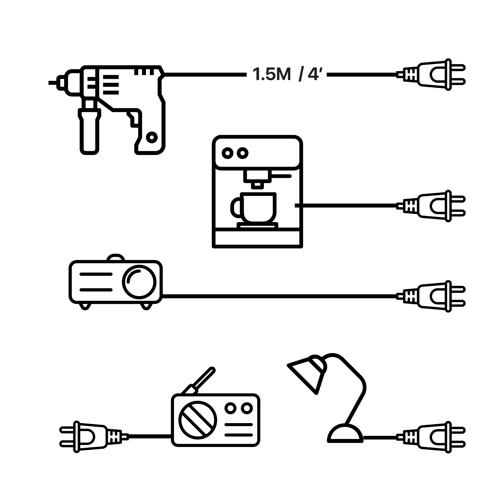 Cord Wrap L ~ all cables, wires & cords organized